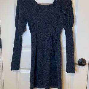 Kensie angora sweater dress w puffy sleeves